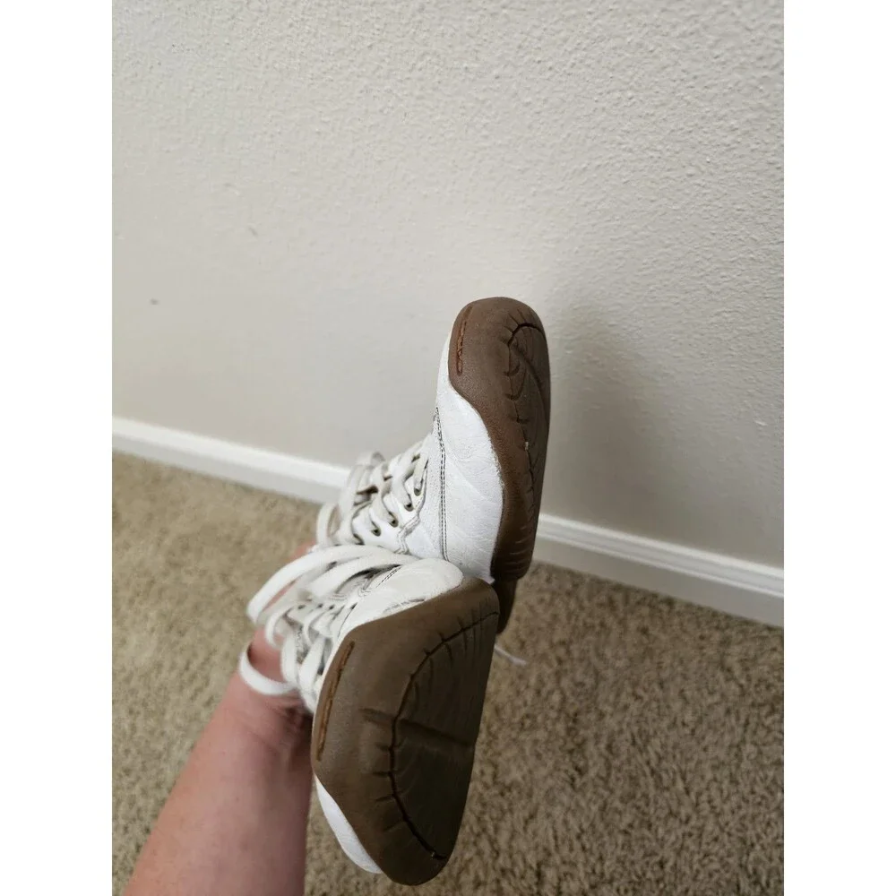 Cole Haan Mens 9.5M White Brown Leather Driving Casual Sneakers Shoes 1C04028